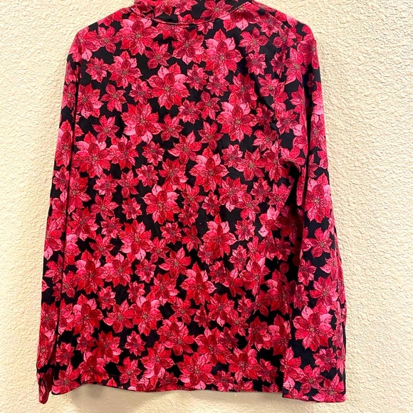 Karen Scott Plus Size Poinsettia-Print Top - Picture 3 of 3